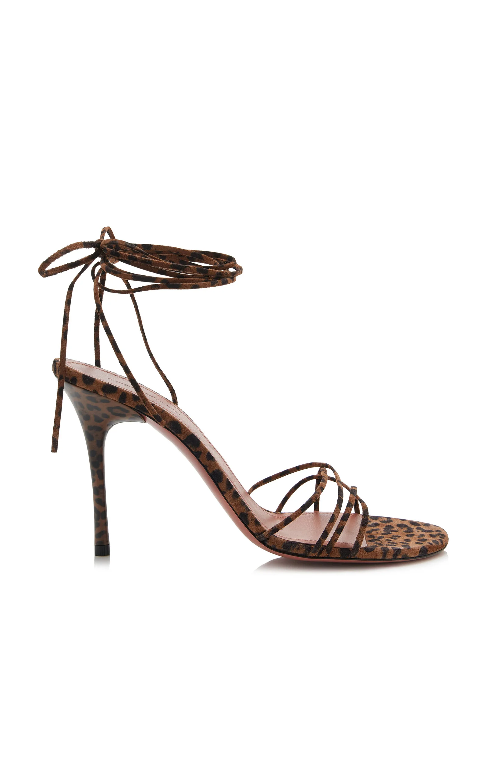 Lori Lace-Up Leopard Suede Sandals animal - 1