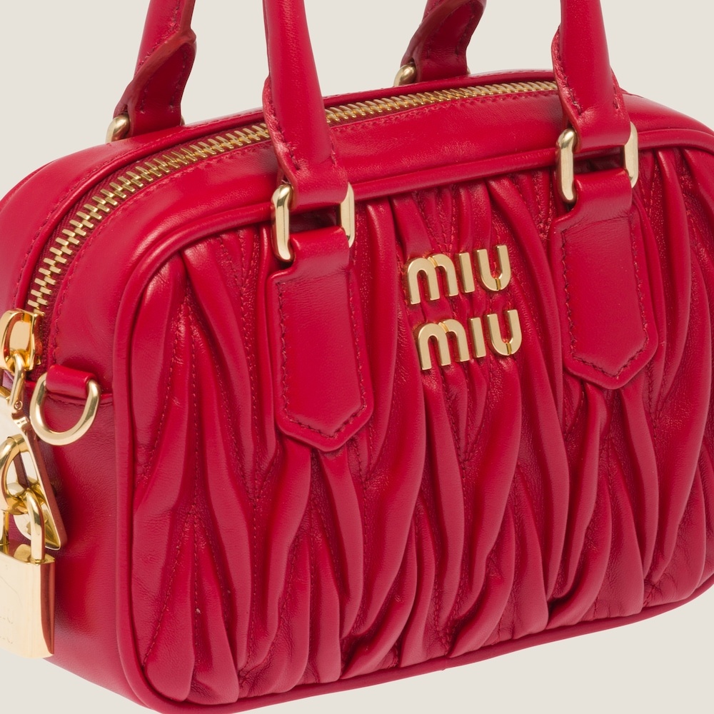 Matelassé nappa leather top-handle bag - 6