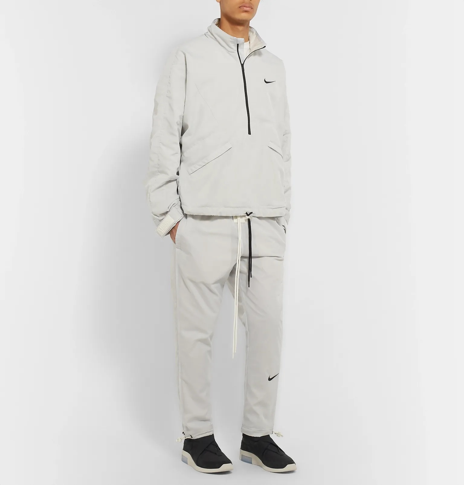 + Fear of God 1 Air Raid Suede and Webbing High-Top Sneakers - 4
