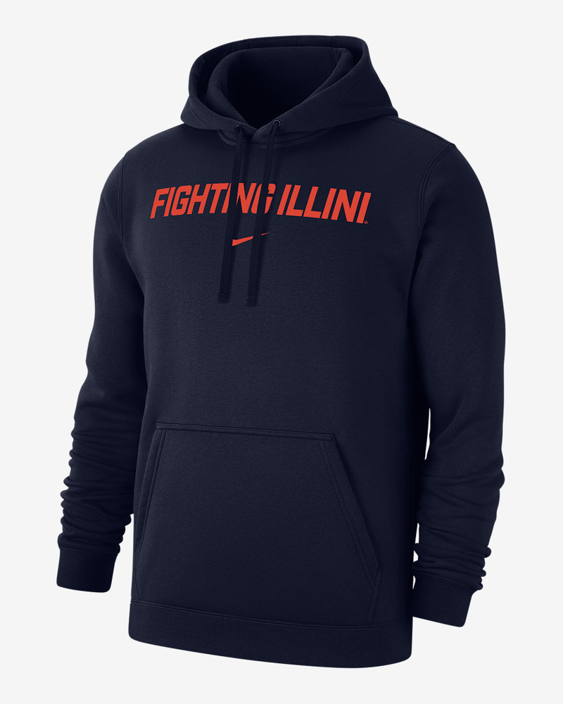 Illinois Club Fleece Men's Nike College Pullover Hoodie 1