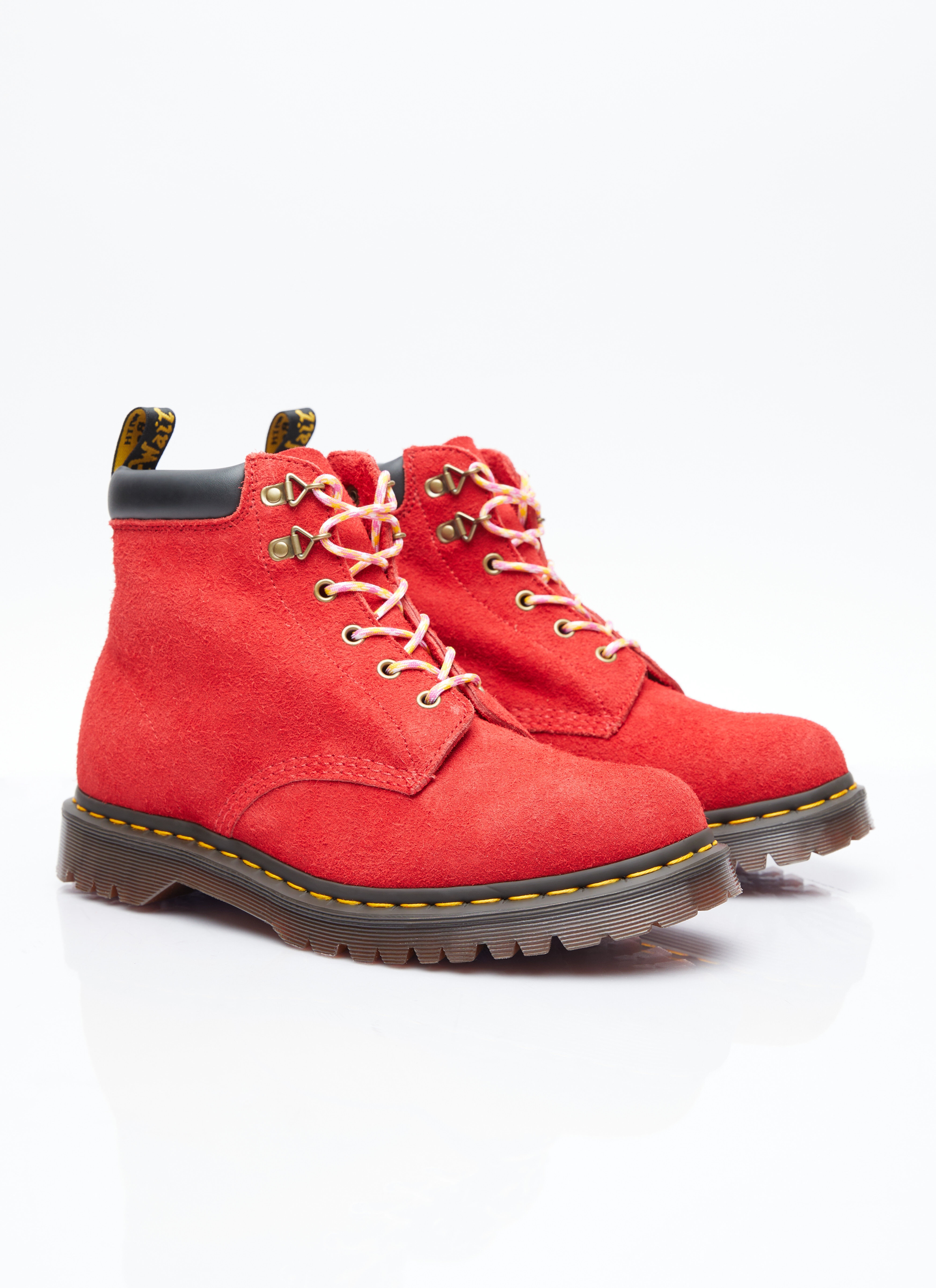 Red suede dr martens online
