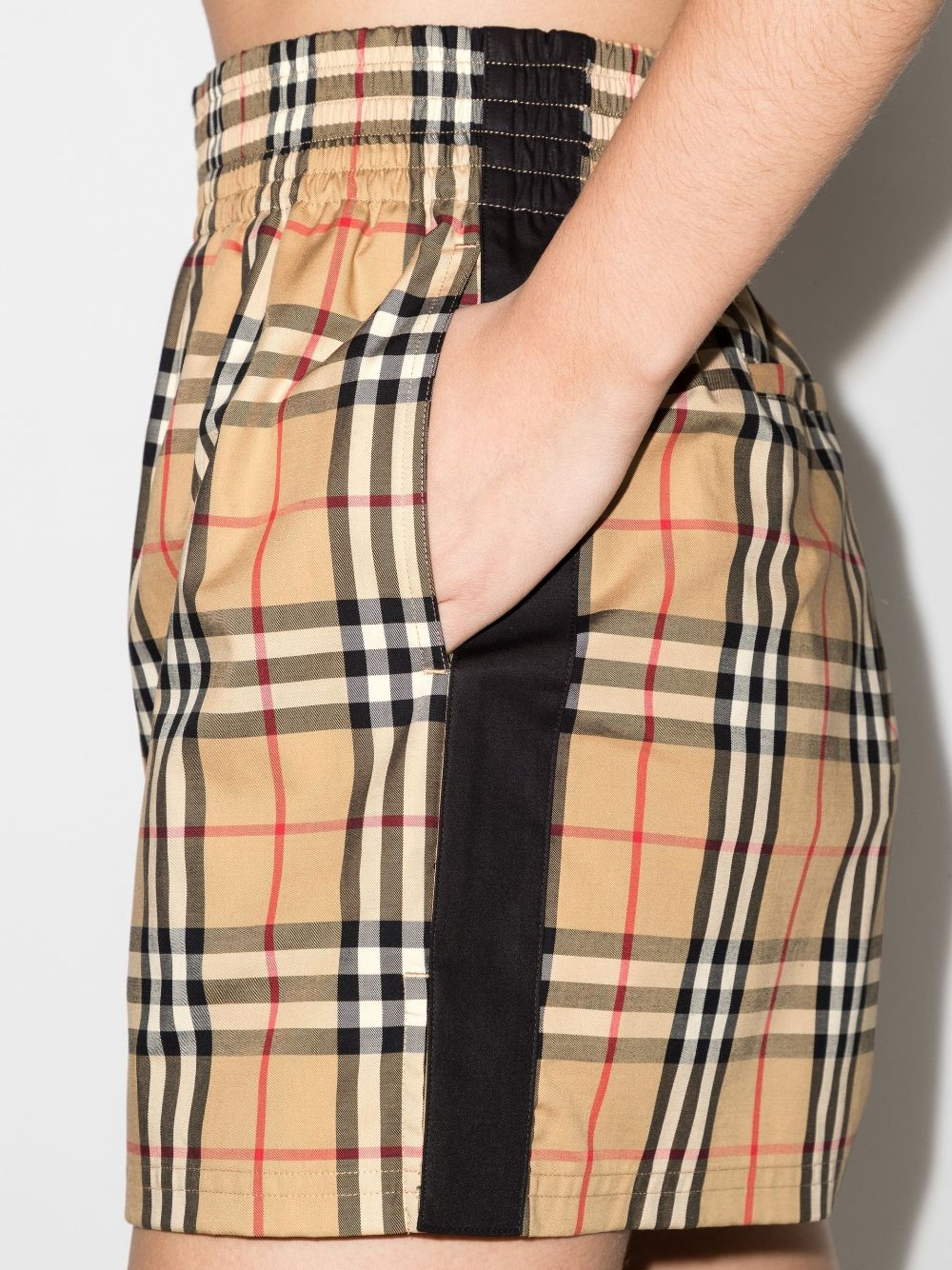 brown Vintage check shorts - 4