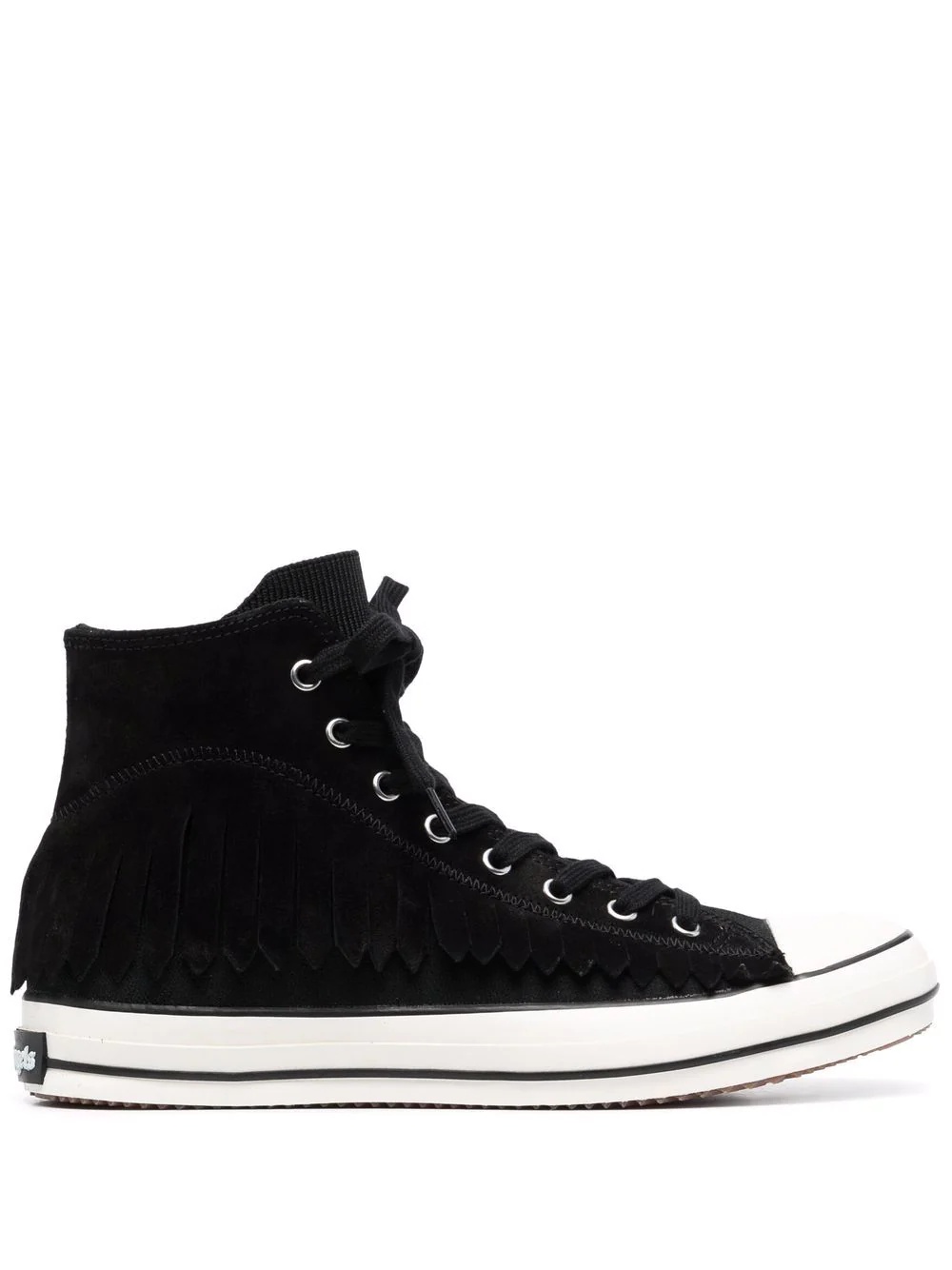 high-top fringed sneakers - 1