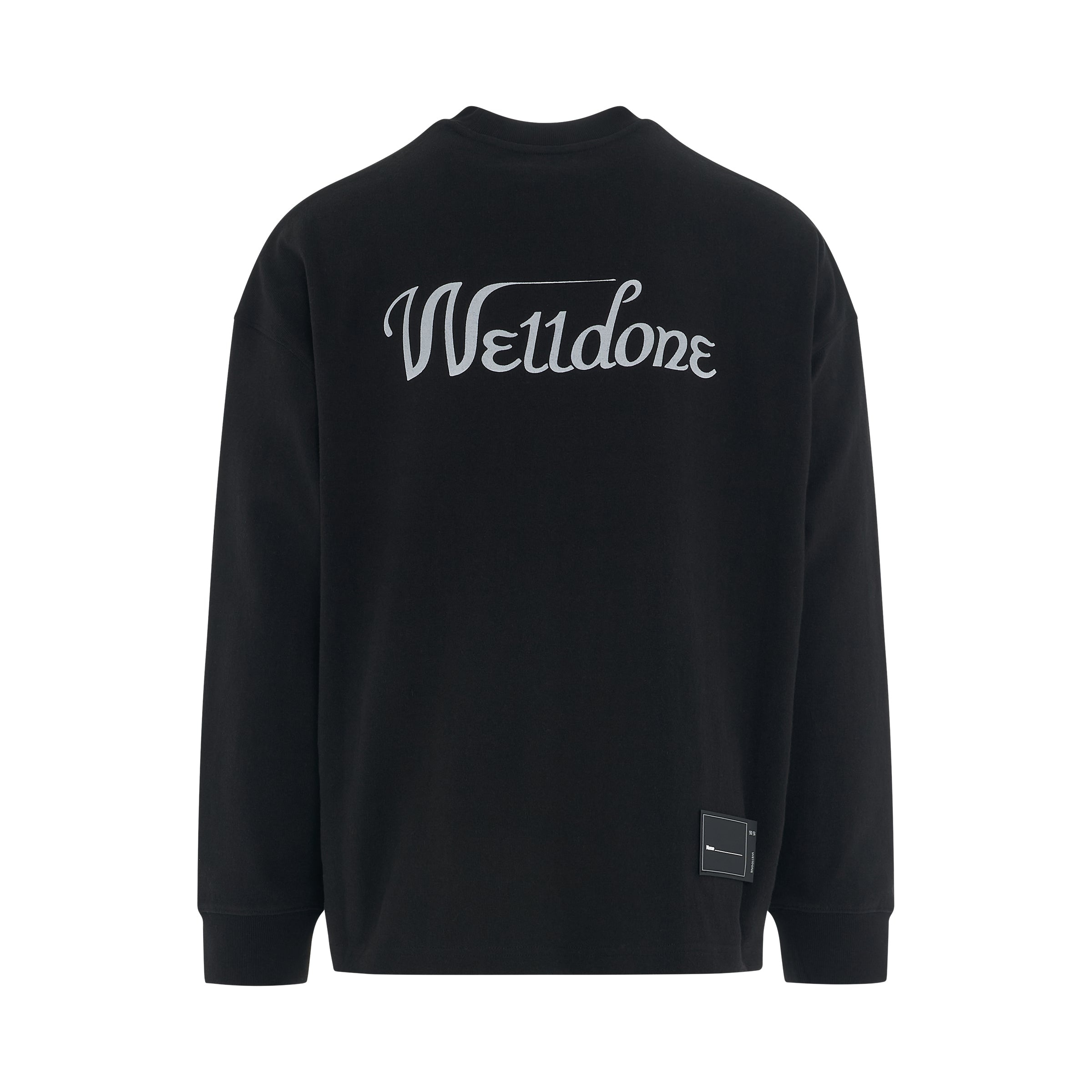 Logo Oversizes Sweatshirt in Black - 4