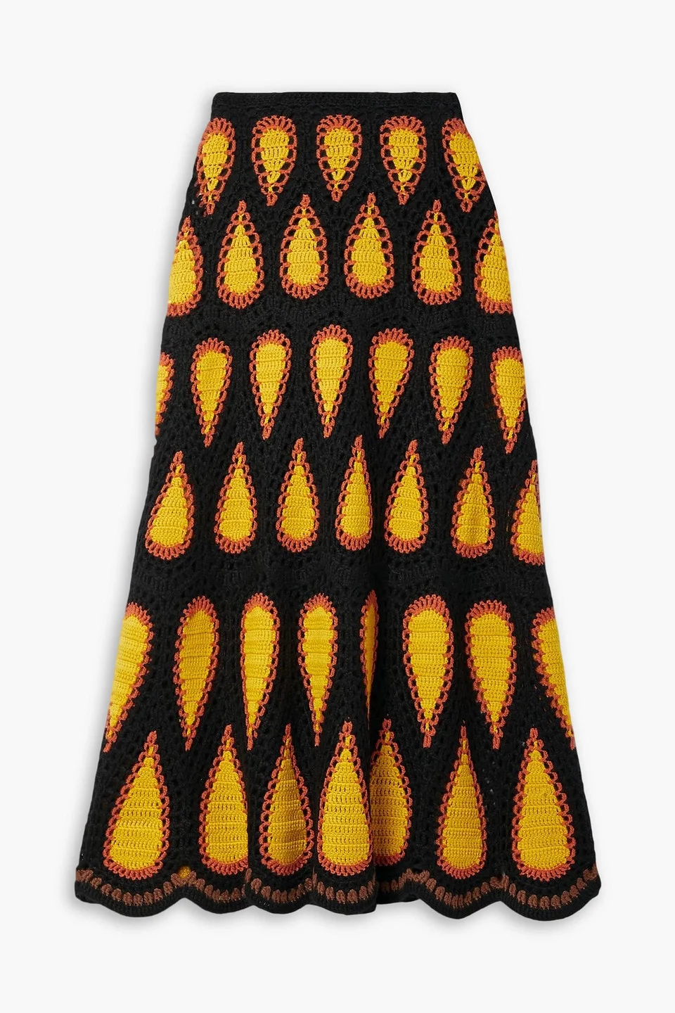 Cleo crocheted cashmere maxi skirt - 1