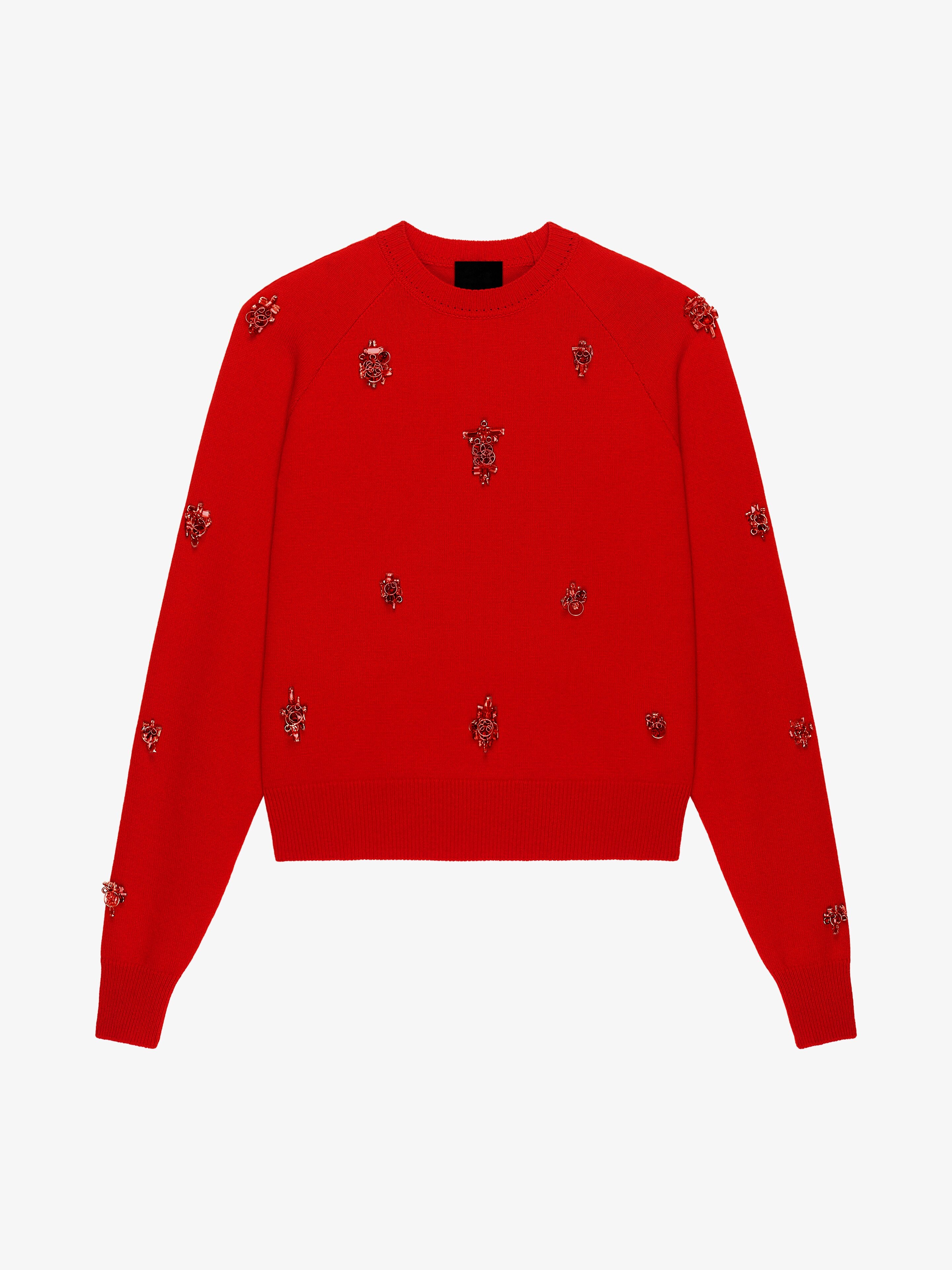 SWEATER IN WOOL AND CASHMERE WITH METALLIC EMBROIDERIES - 1