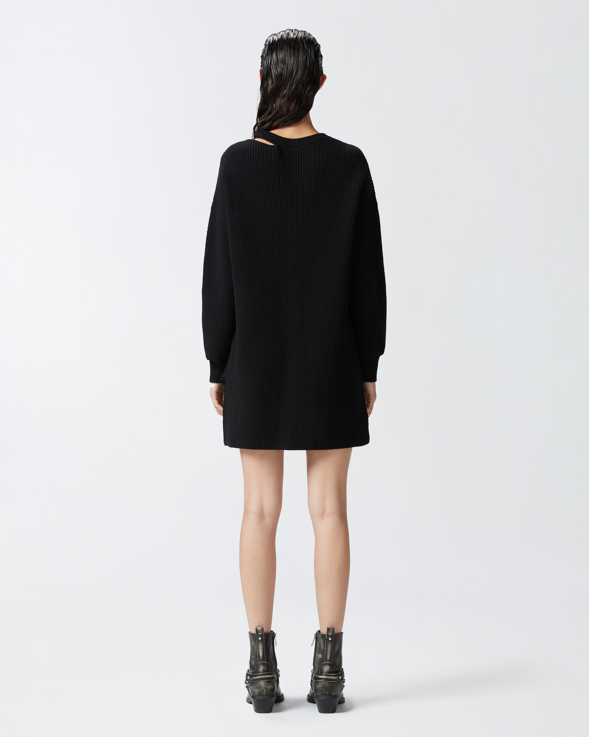 KNIT MINI DRESS WITH LACE - 4