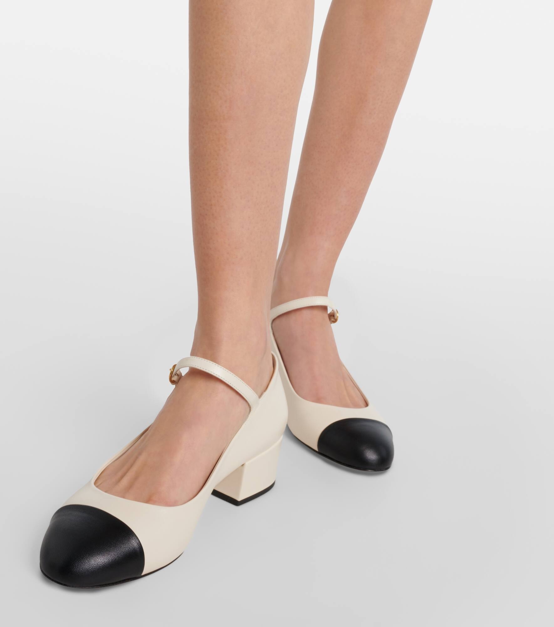 Logo leather Mary Jane pumps - 4