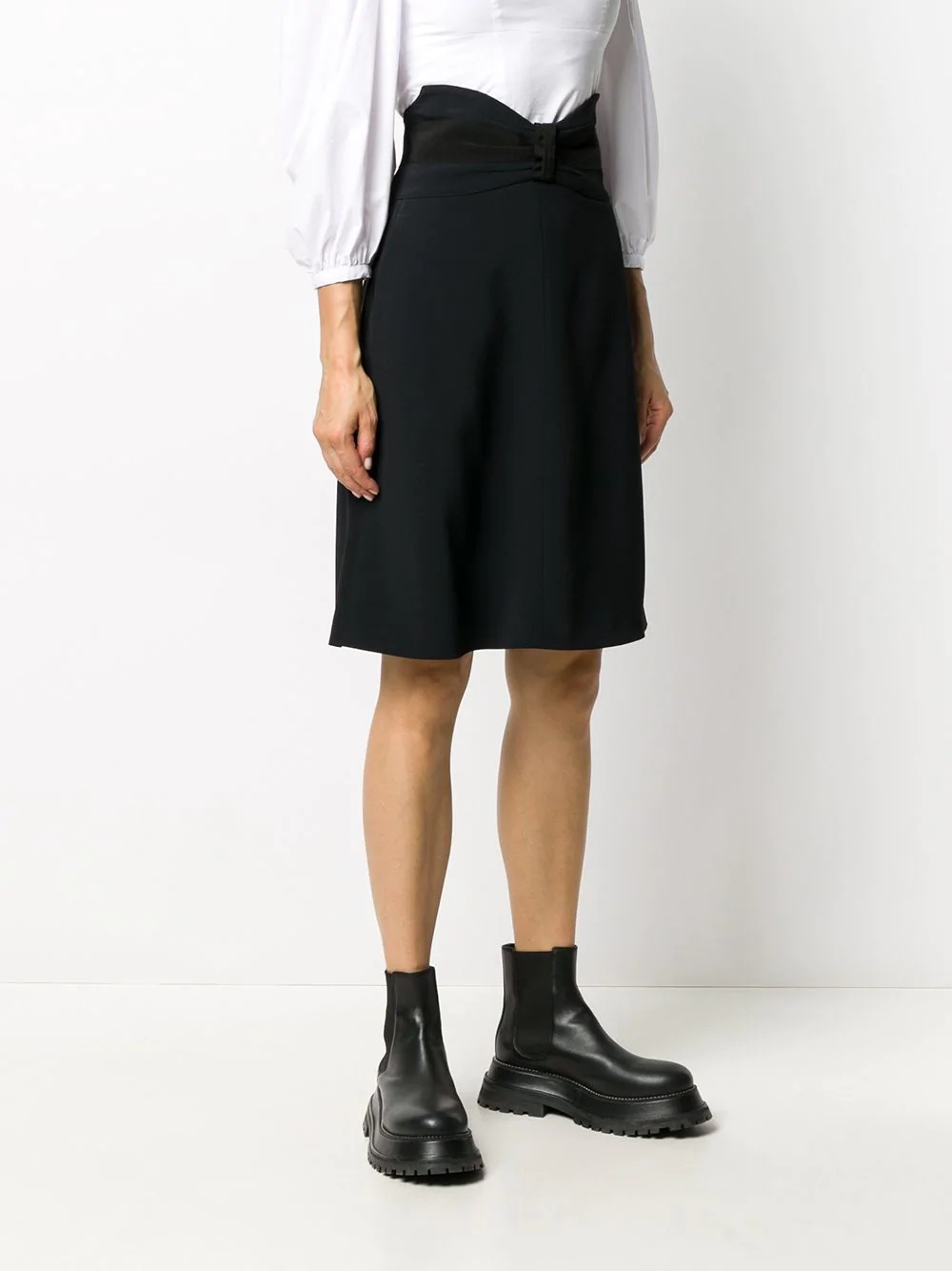 gathered waist skirt - 3
