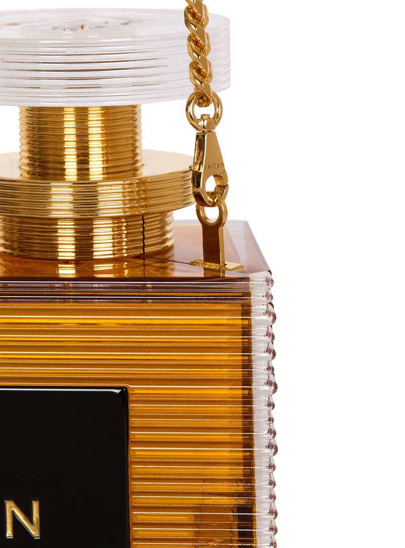 Perfume minaudière in resin and brass 5