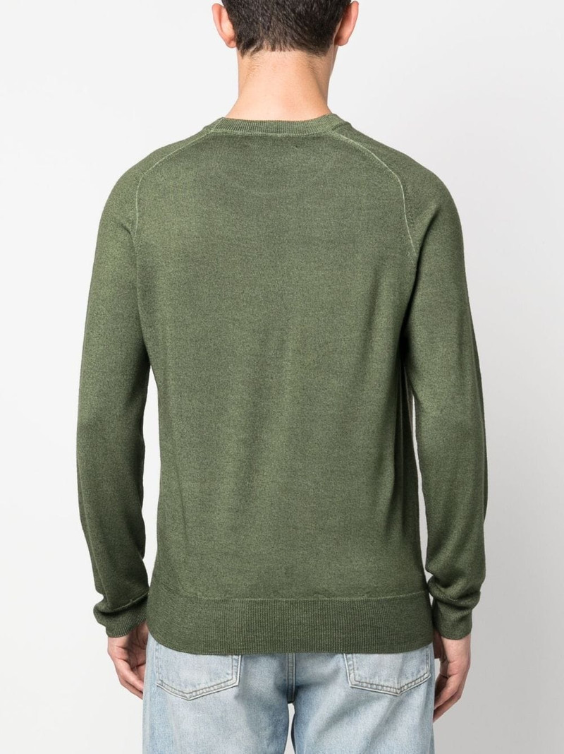logo-embroidered virgin wool jumper 4