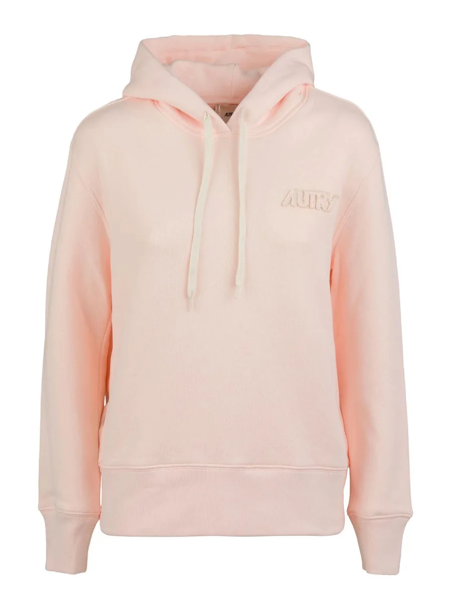 COTTON HOODIE WITH MATCHING HOOD AND LOGO - 1