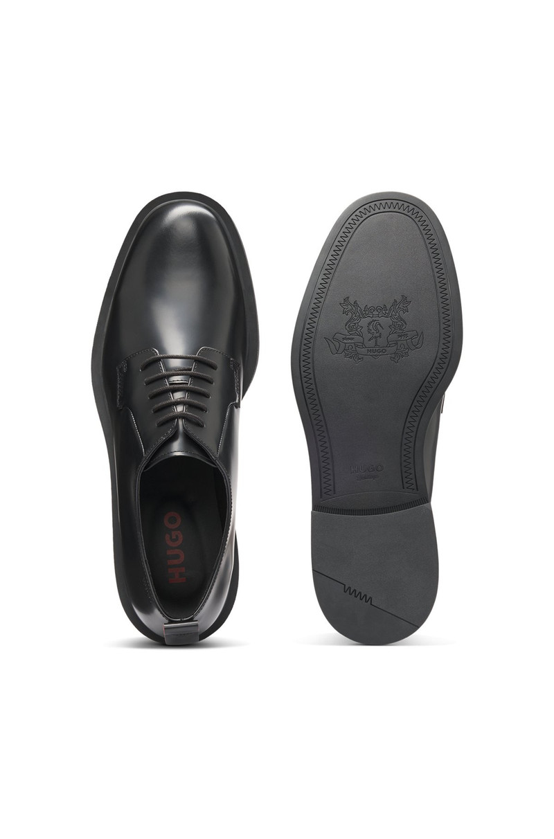 LEATHER DERBY SHOES WITH LOGO DETAIL 4