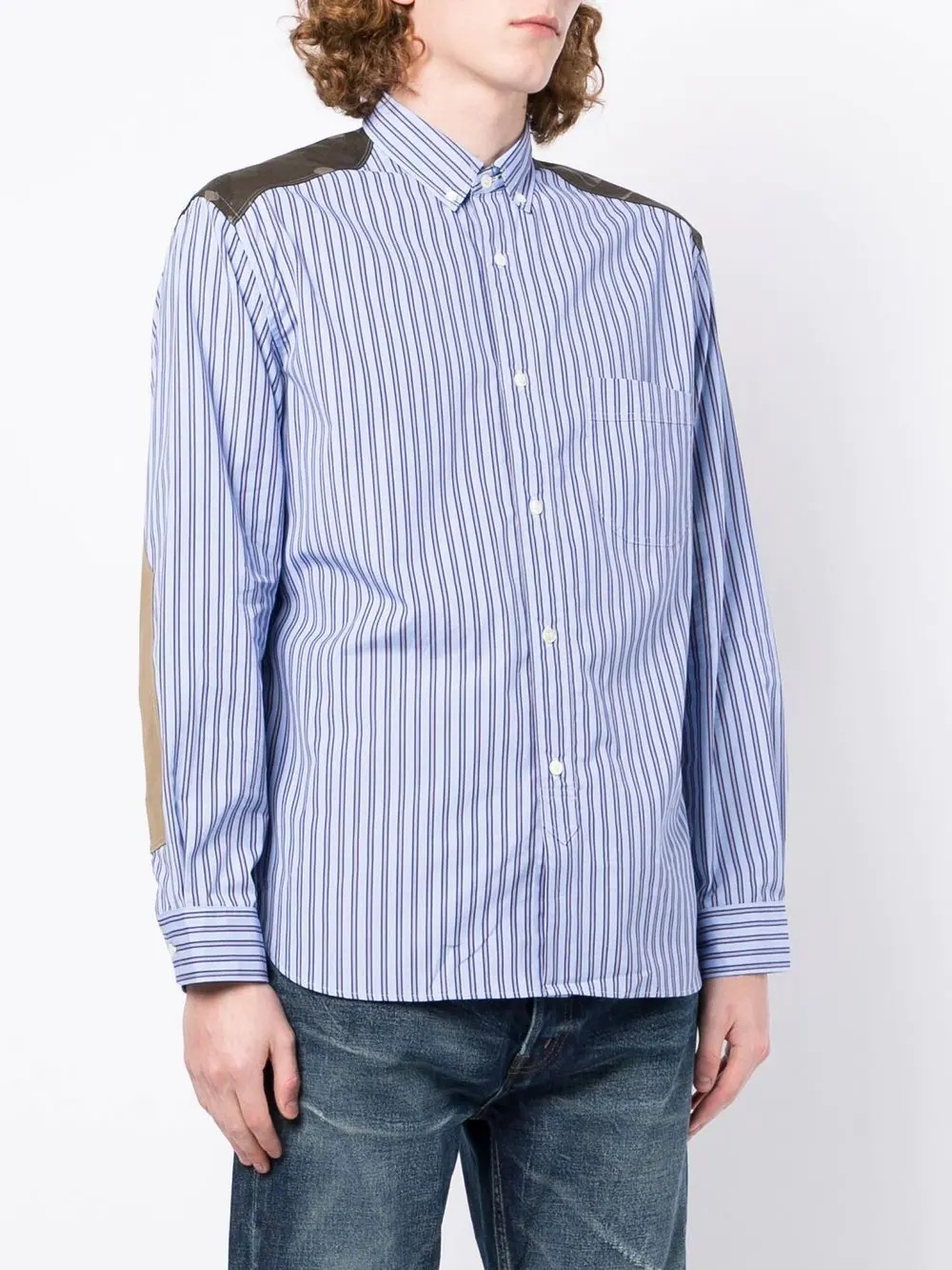 striped button-down shirt - 4