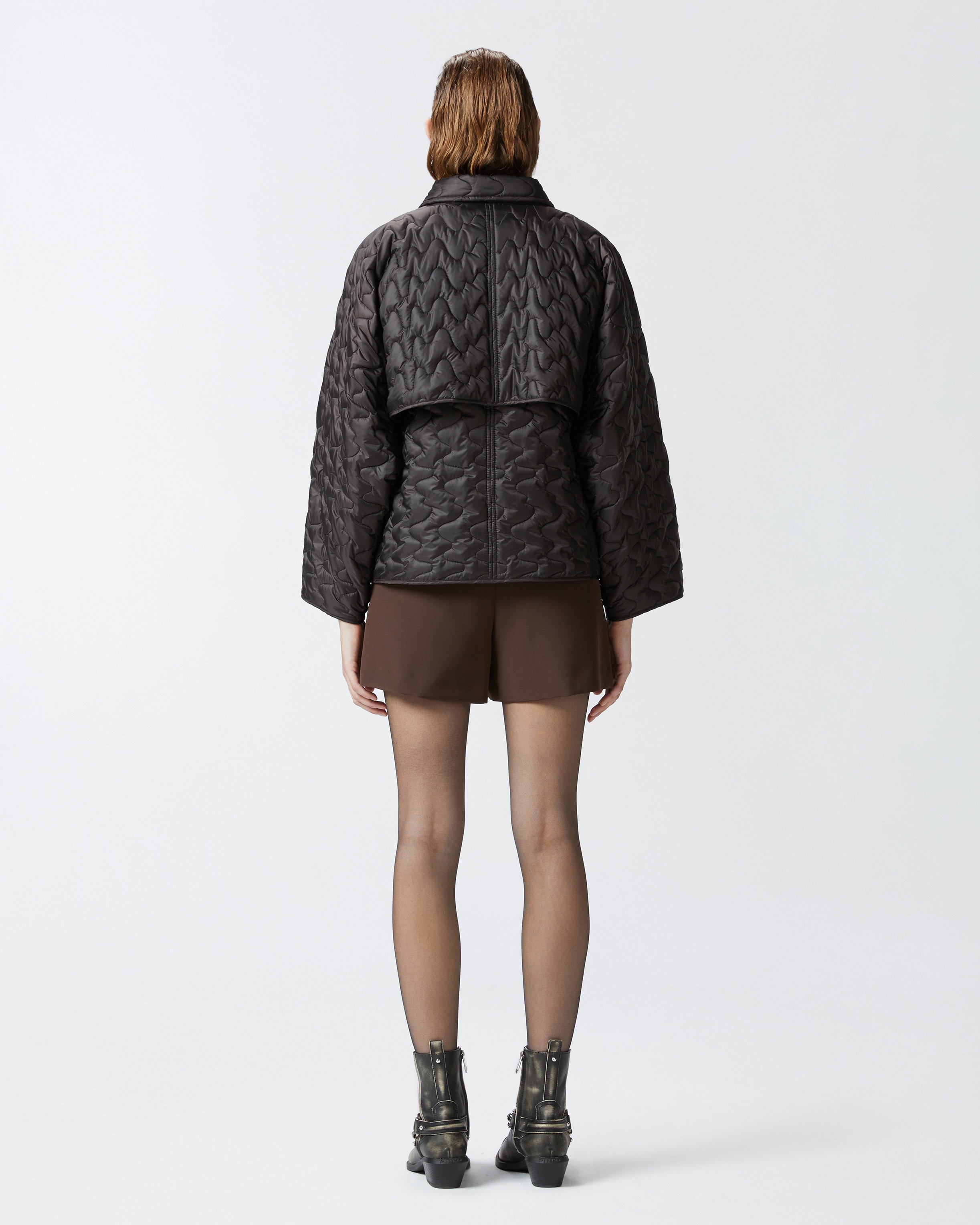 PADDED AND QUILTED JACKET WITH COLLAR - 4
