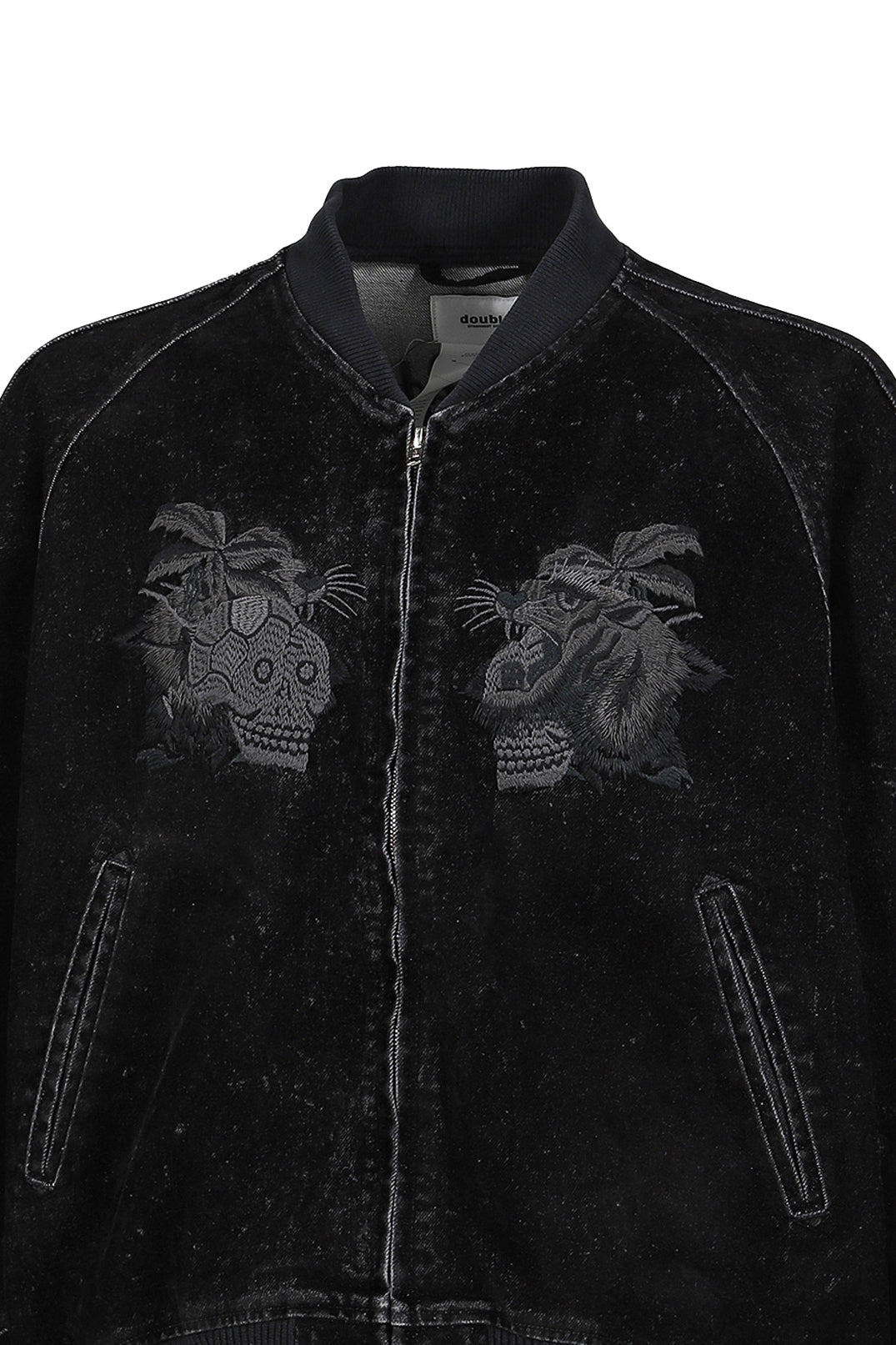 FLOCKED DEINM SOUVENIR JACKET / BLK - 8