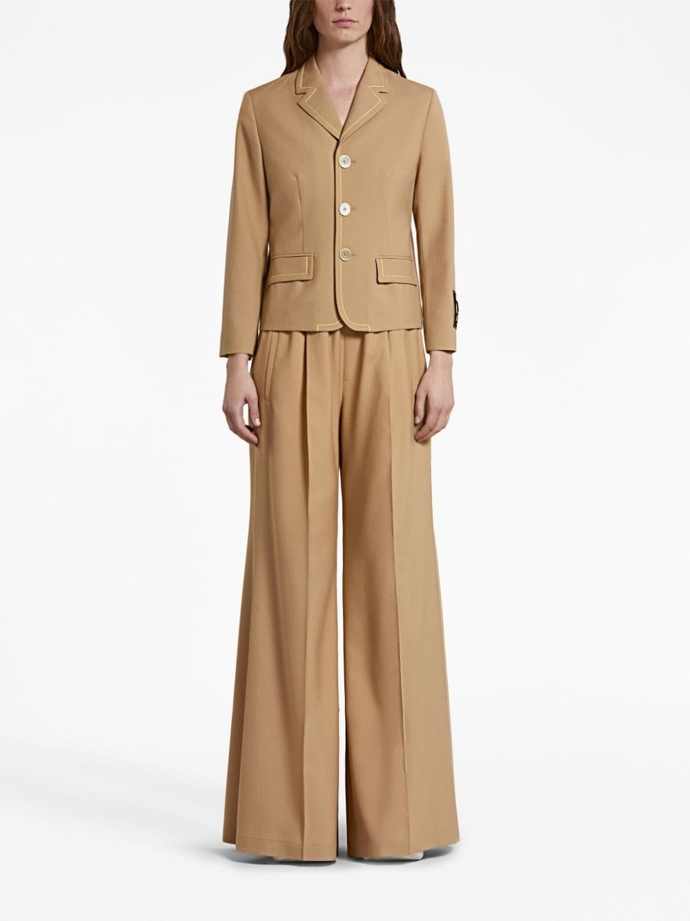 logo-print palazzo trousers - 2