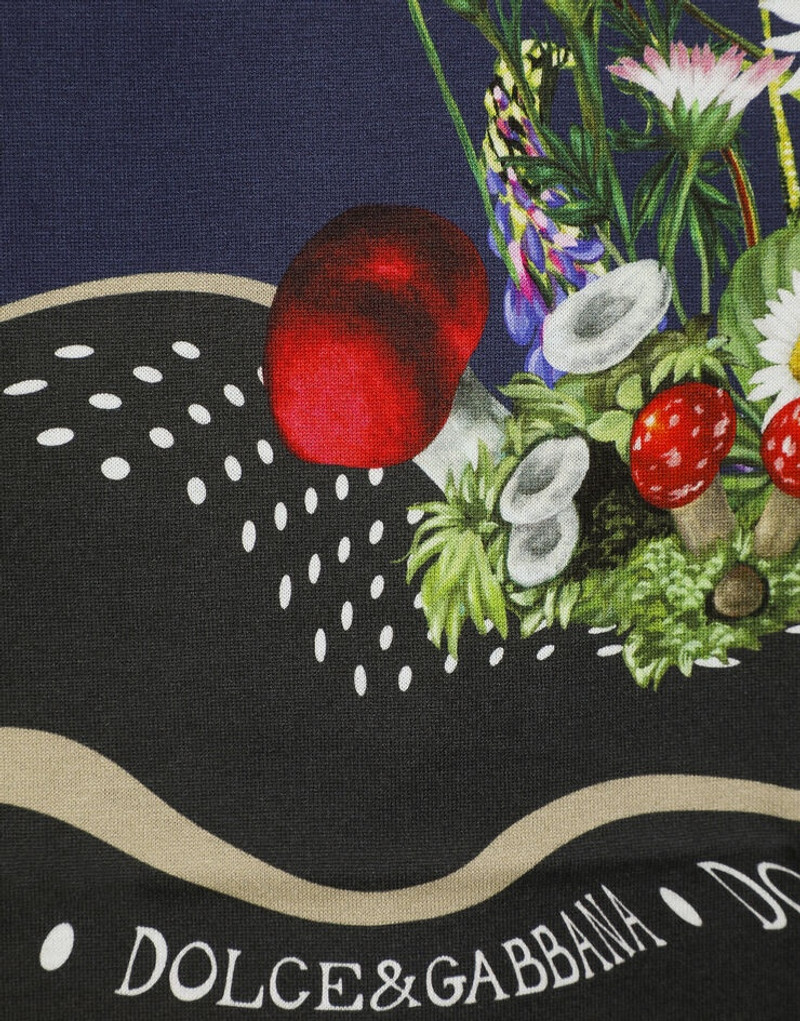 Cotton round-neck T-shirt with rabbit print 5