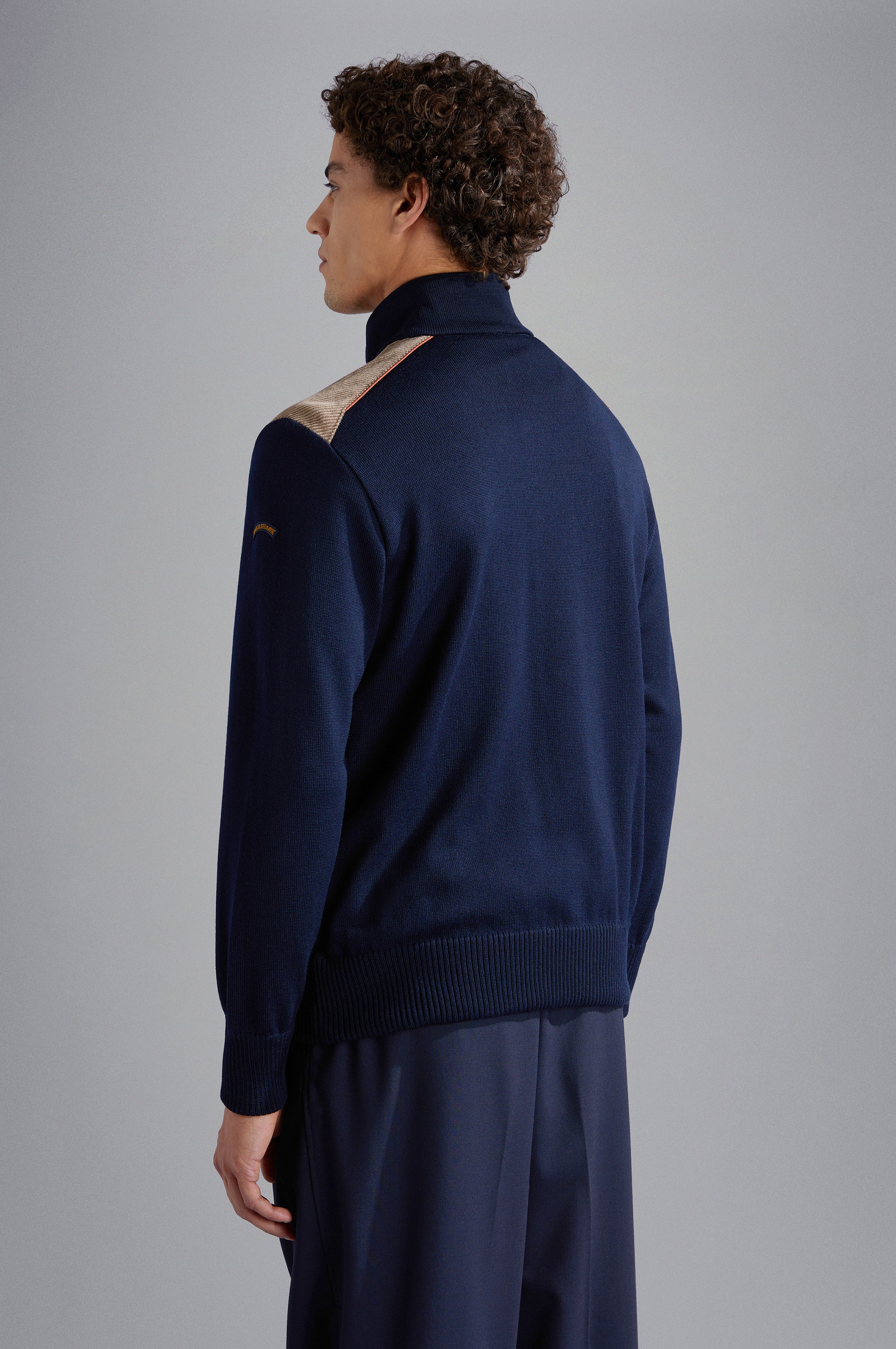 WOOL SWEATER WITH VELVET INSERTS - 3