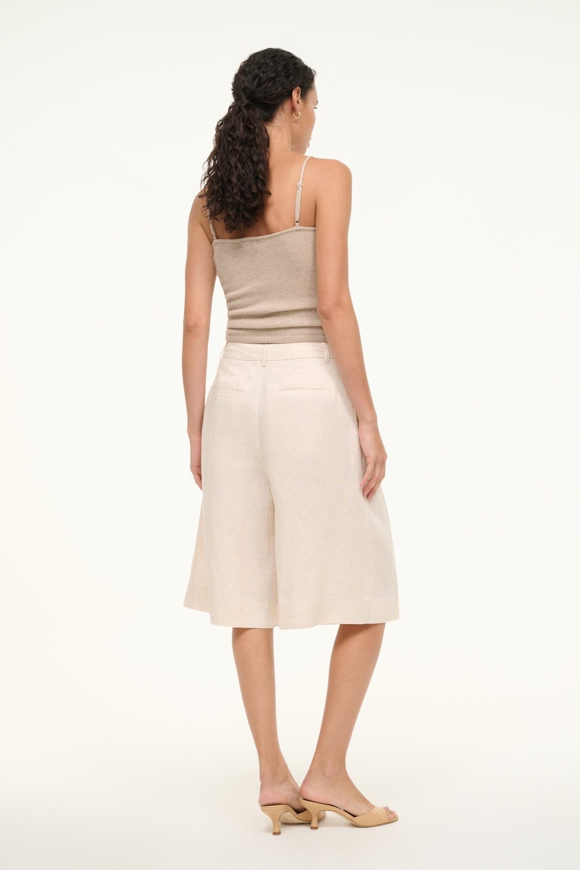 STAUD CRUZ BERMUDA LINEN SHORT NATURAL - 4