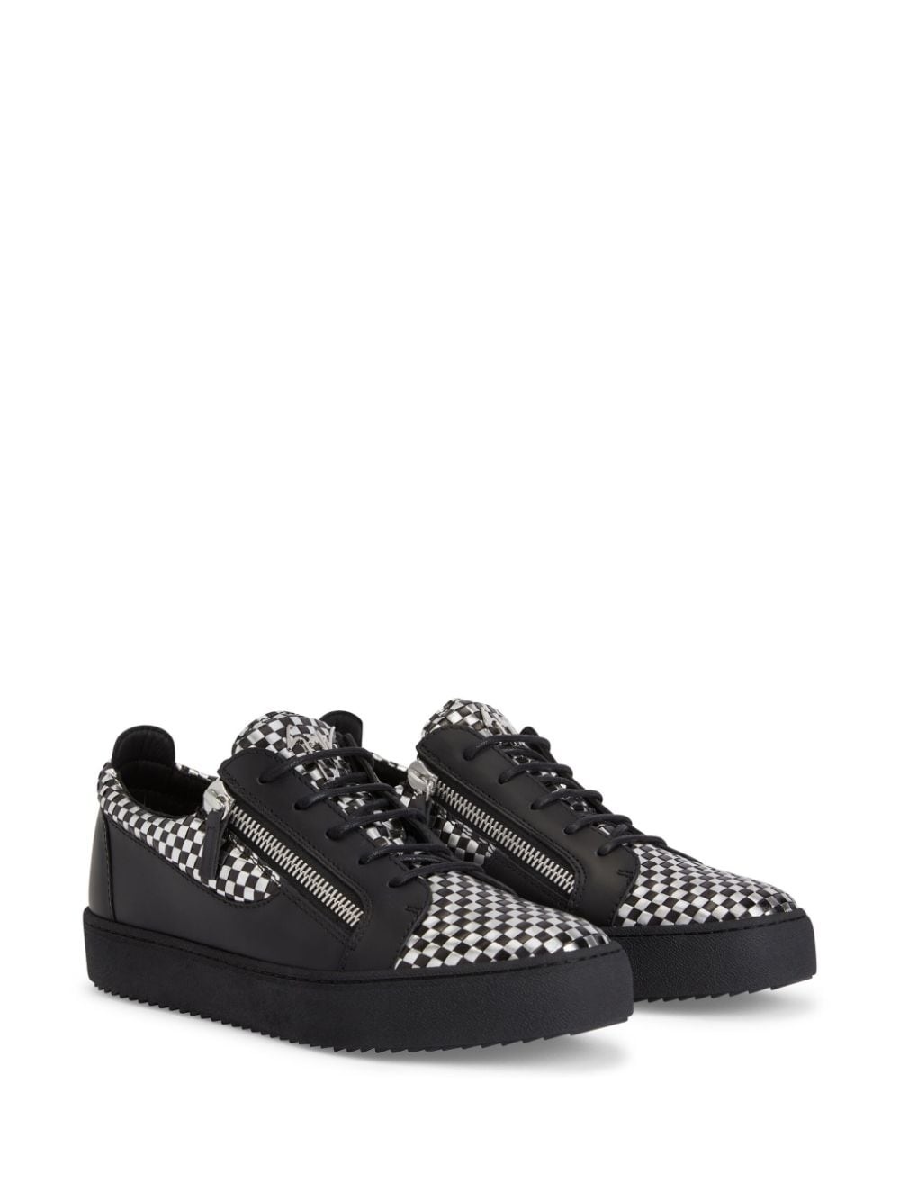 Frankie check-pattern sneakers - 2