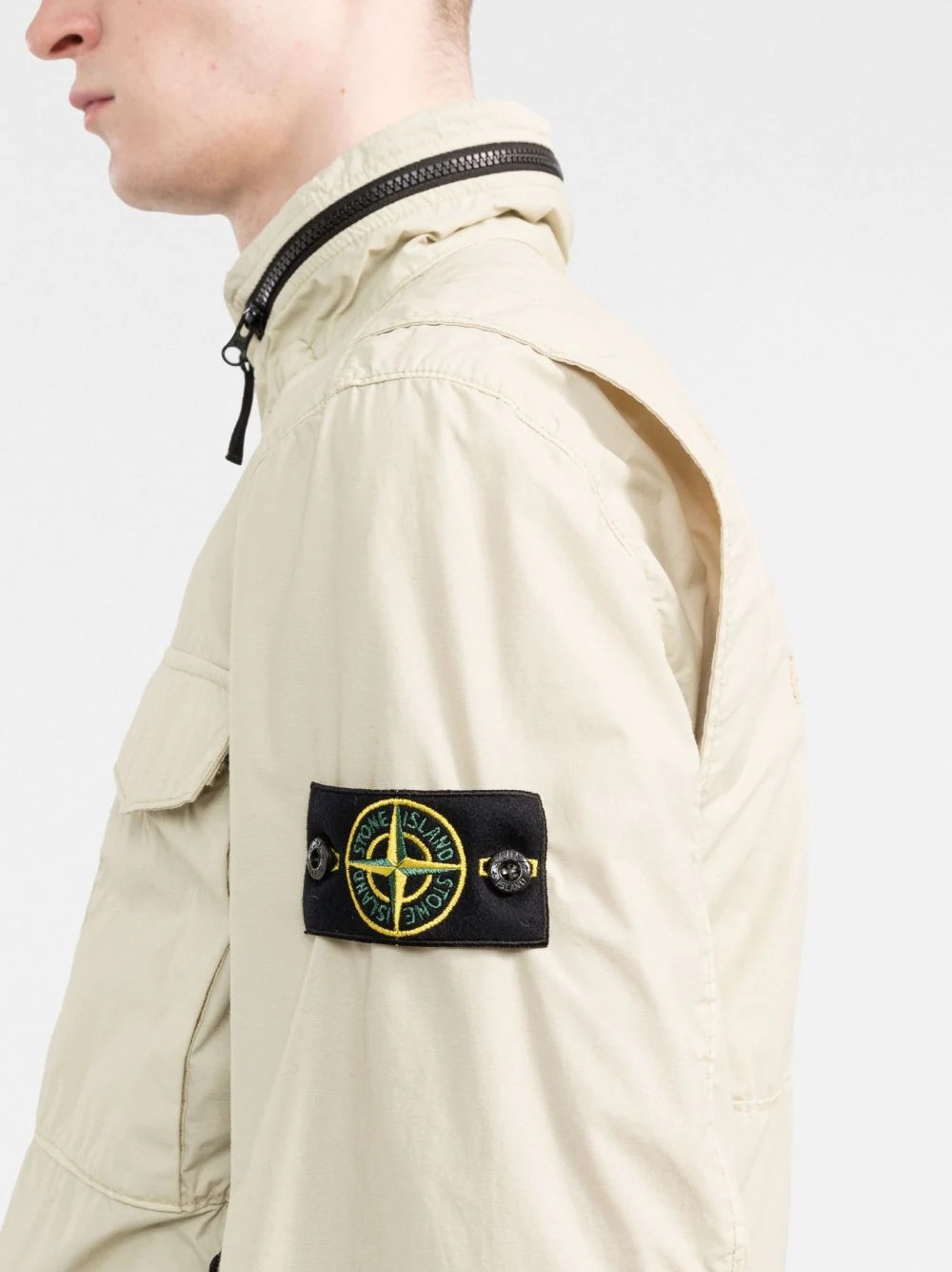 Compass-patch zip-up jacket - 5