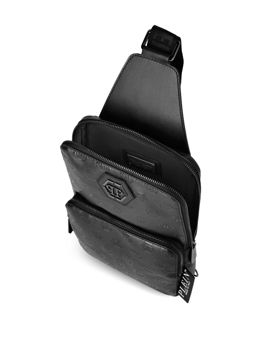 monogram-embossed crossbody bag - 3