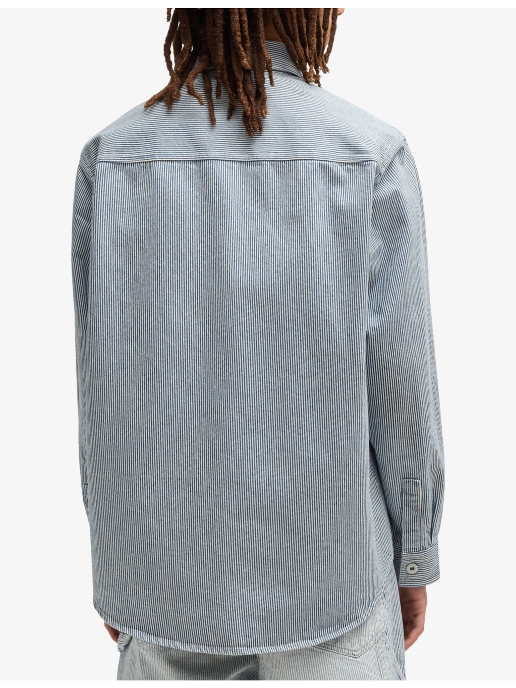 Brand-Patch Striped Cotton Shirt - 4