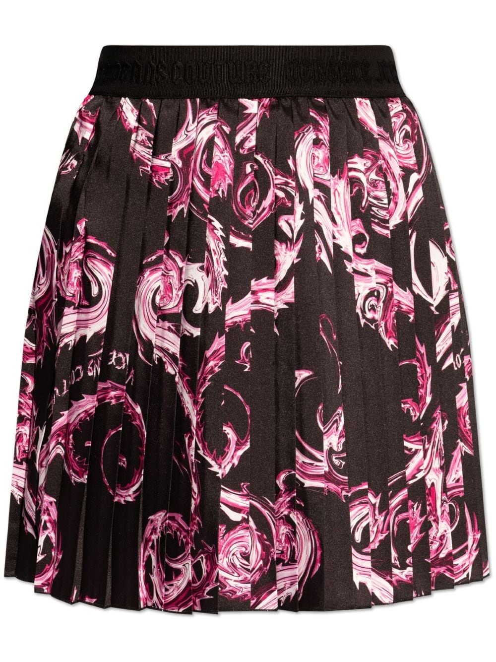 abstract-pattern print mini skirt - 1