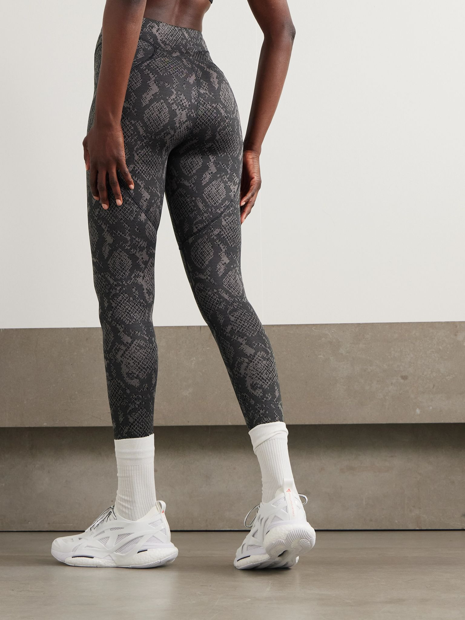 Printed recycled leggings Dark gray - 4