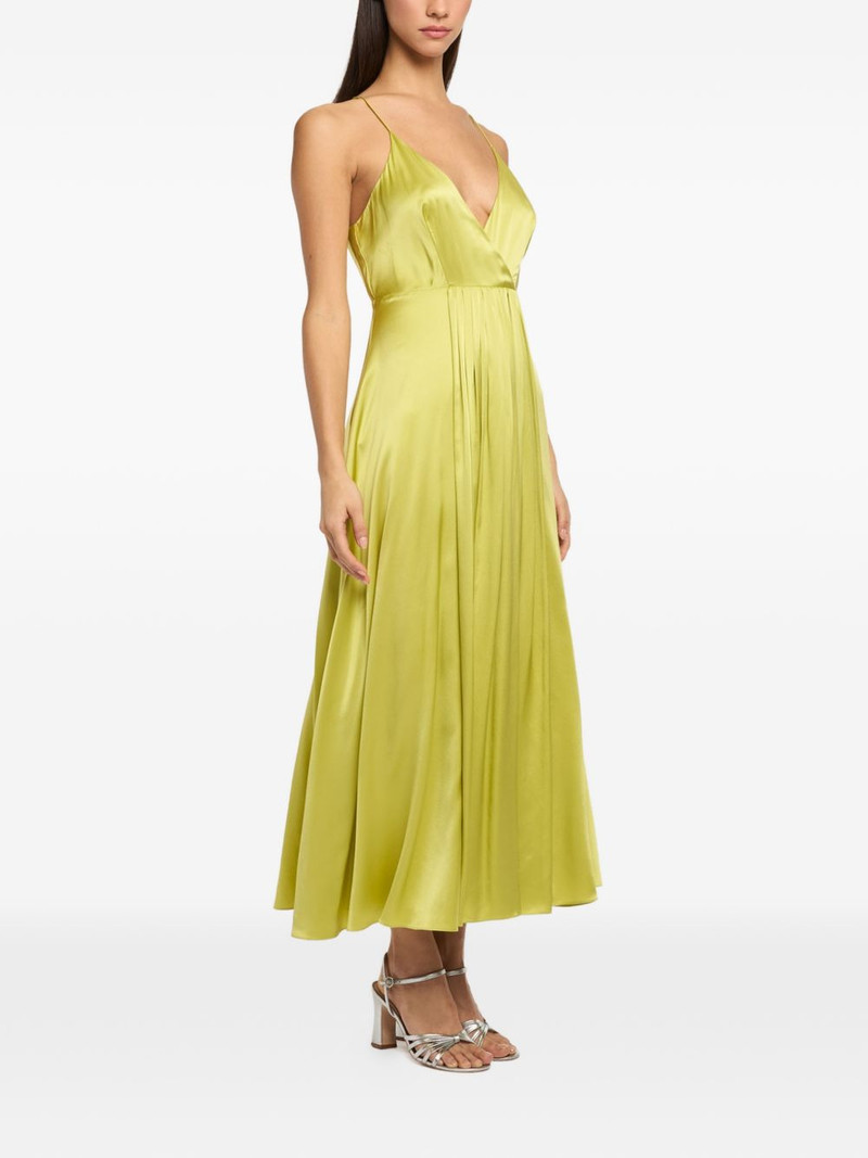 V-neck pleated dress 3