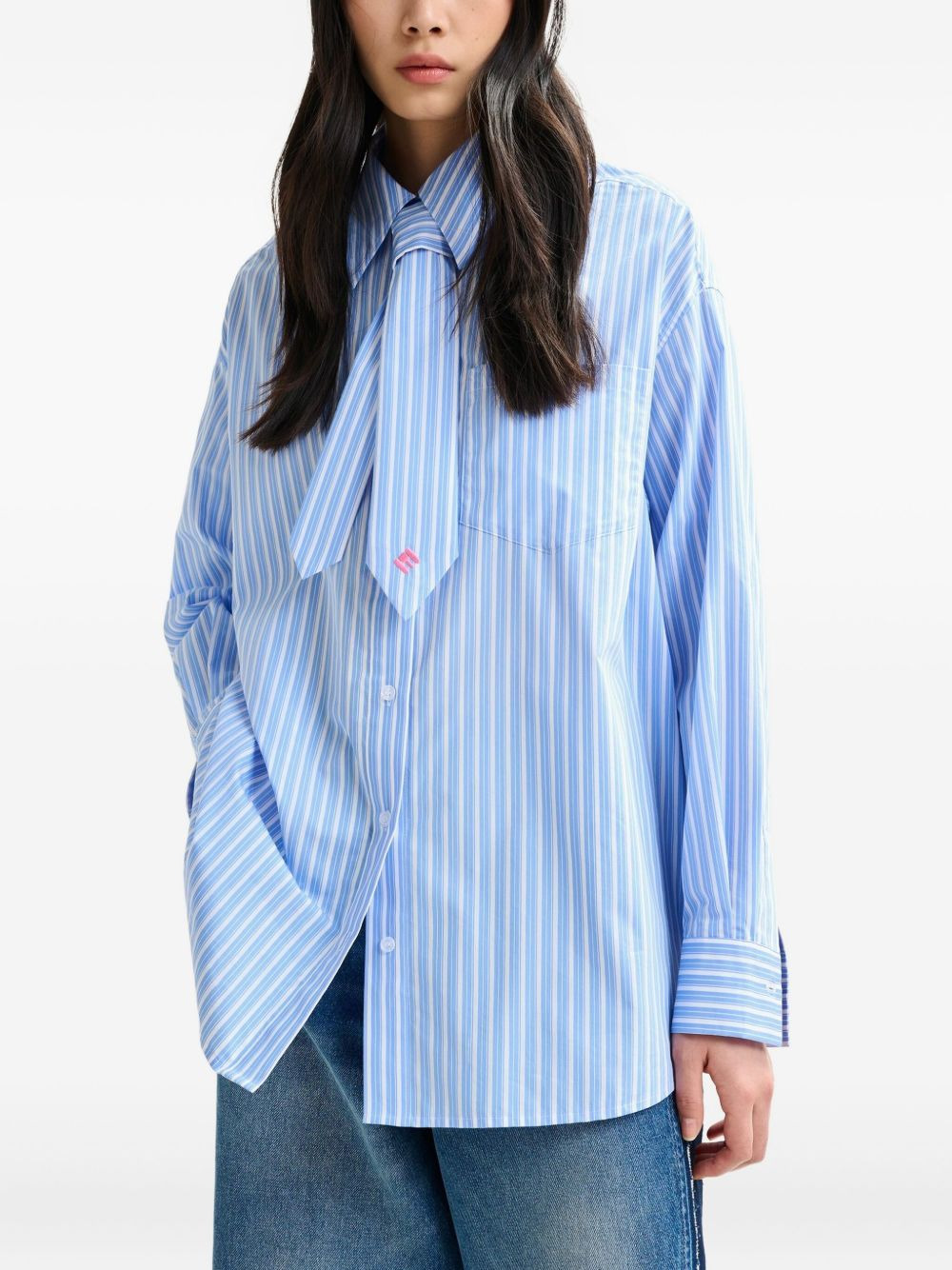 stripe-pattern shirt - 3