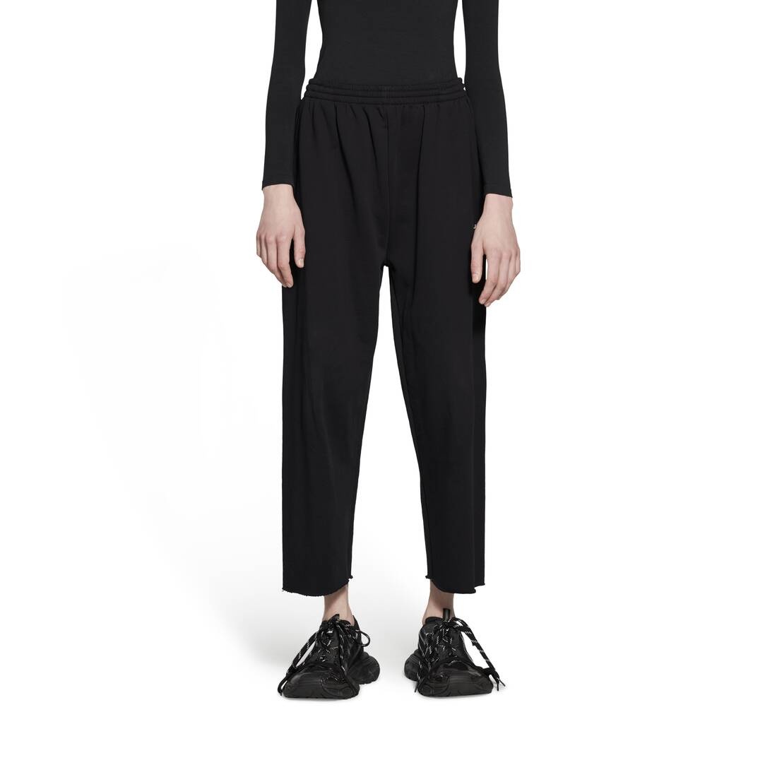 Mirror Balenciaga Cropped Sweatpants in Black - 5