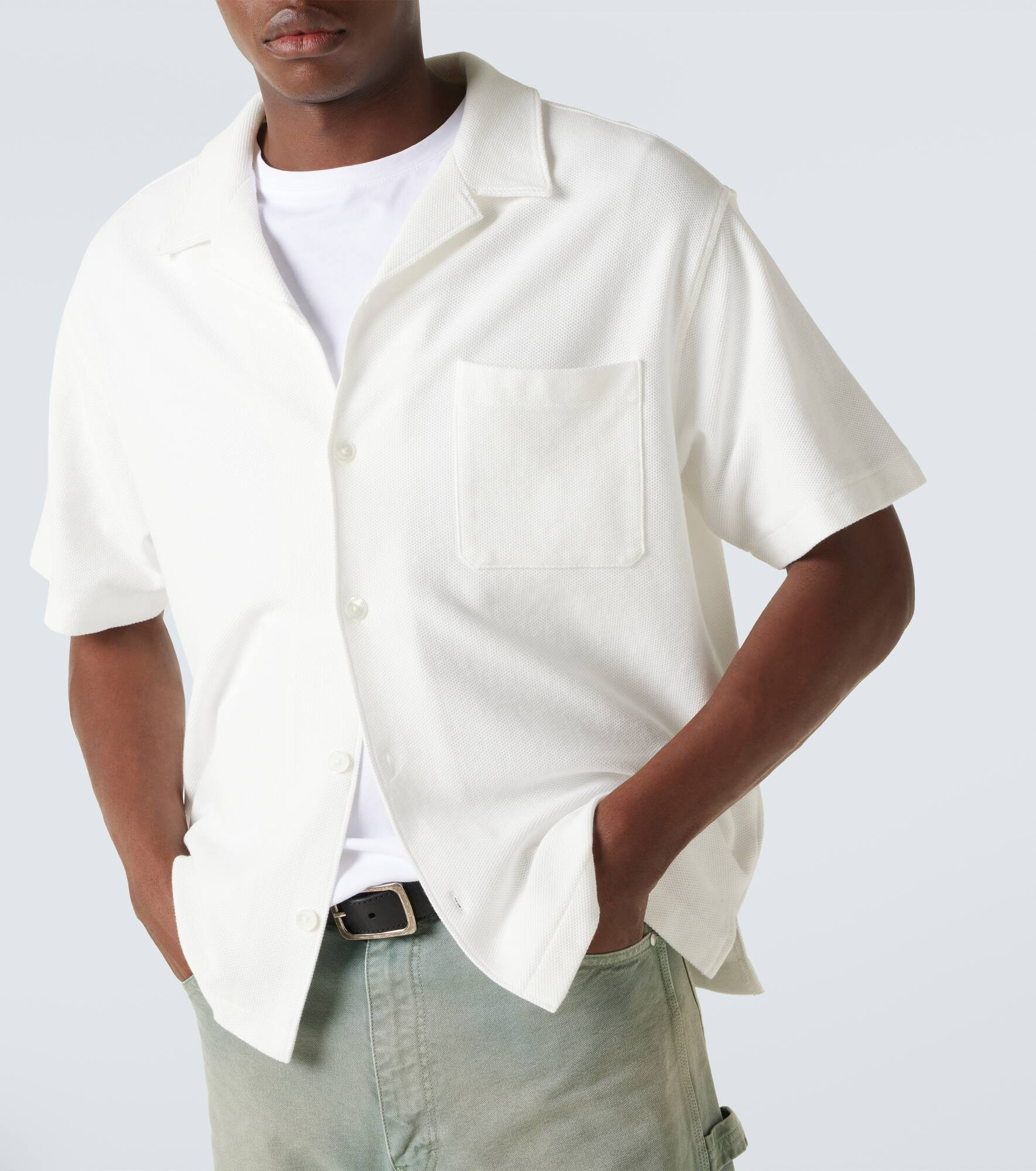 Cotton piqué bowling shirt - 5