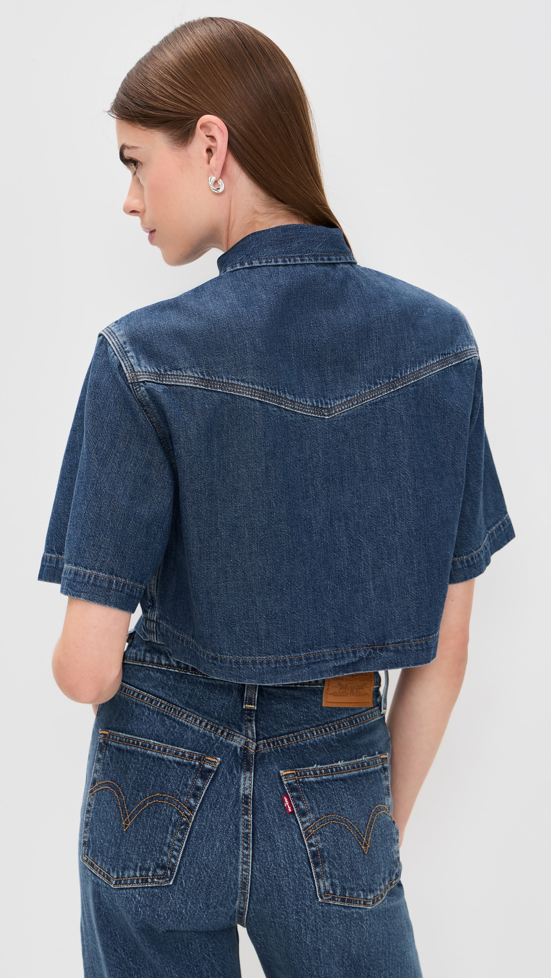 Oversized Crop Shirt - 2