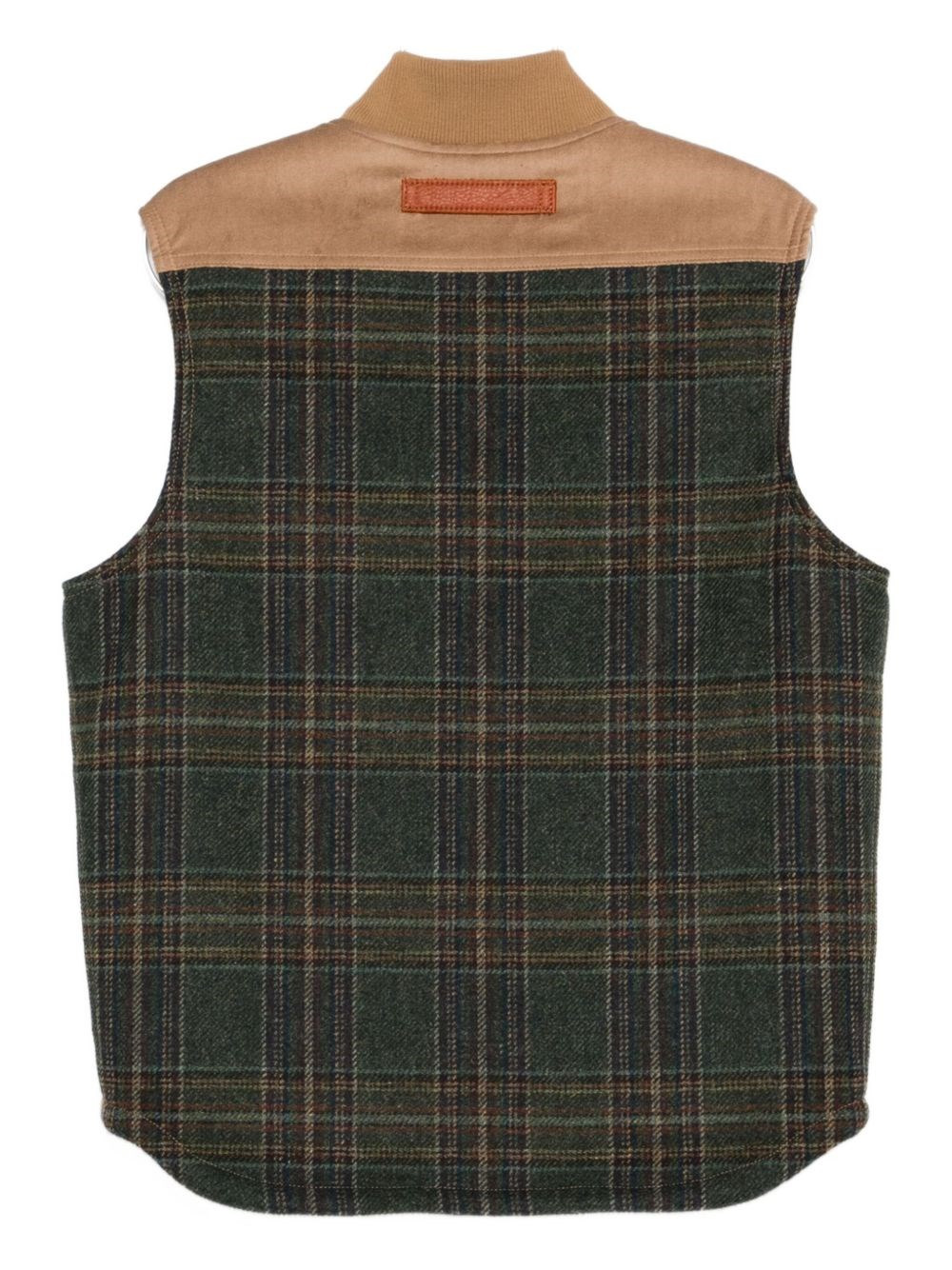 Leather panels vest - 2