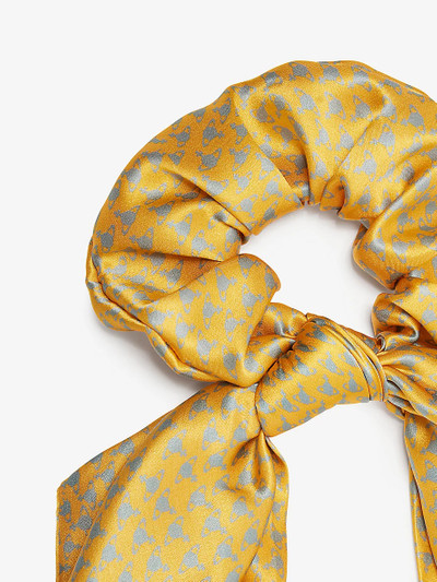 Vivienne Westwood Hilma orb-logo silk-satin scrunchie outlook