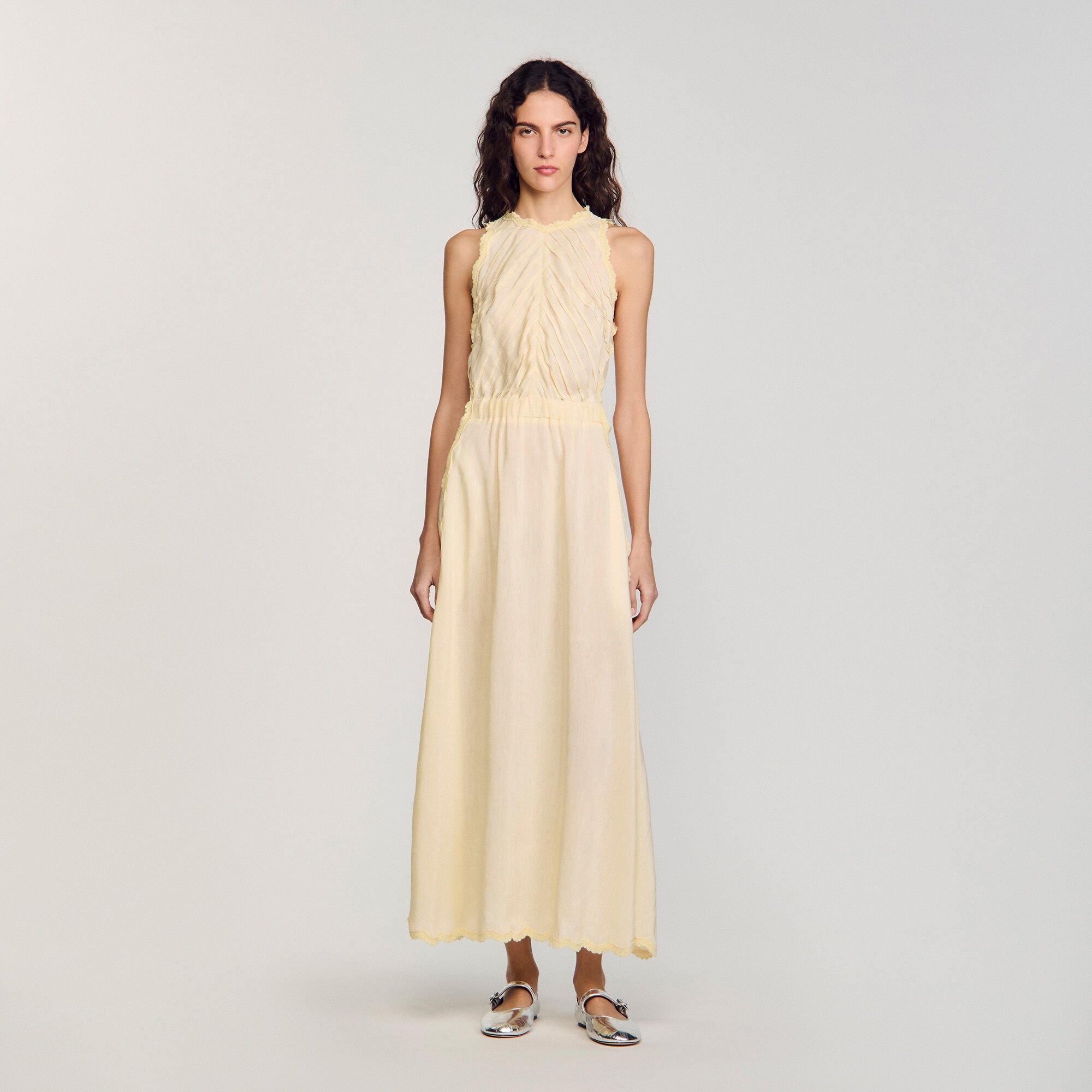 MAXI DRESS WITH LACE DETAILS - 2