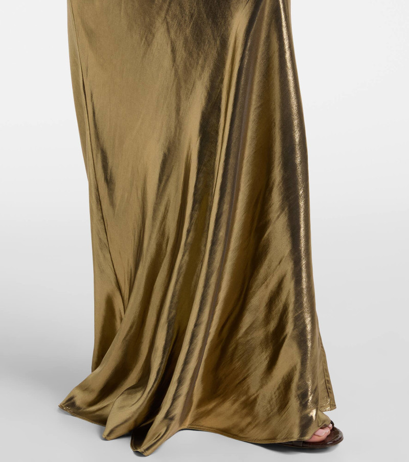 Metallic satin maxi skirt 5