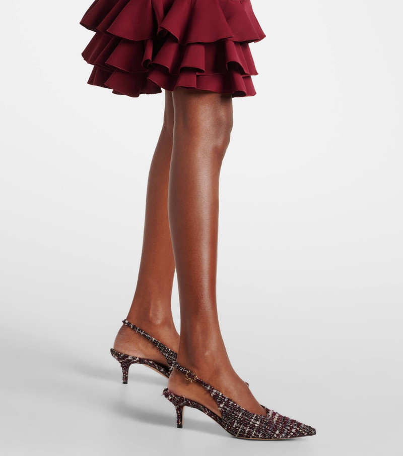 55 bouclé slingback pumps 4