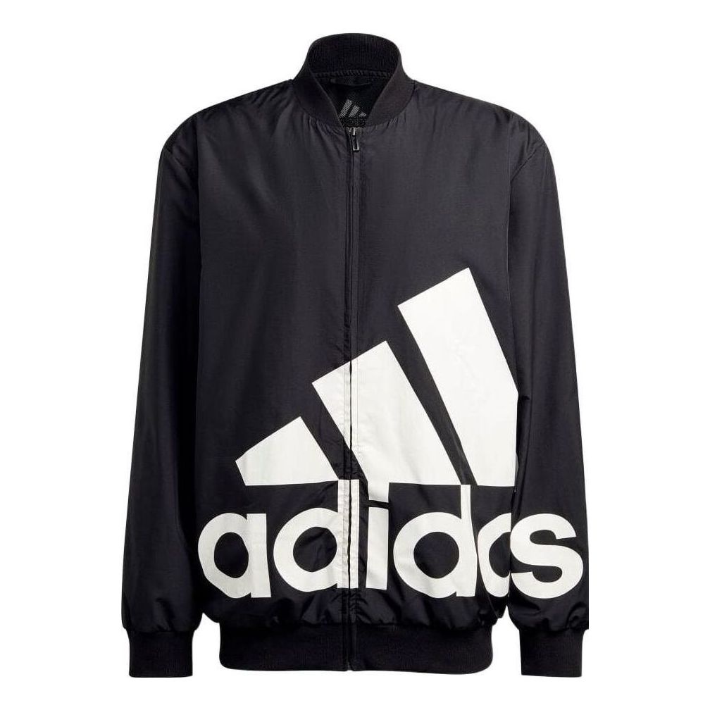 adidas Aeroready Essentials Giant Logo Woven Windbreaker Jackets 'Black White' HL6923 - 1