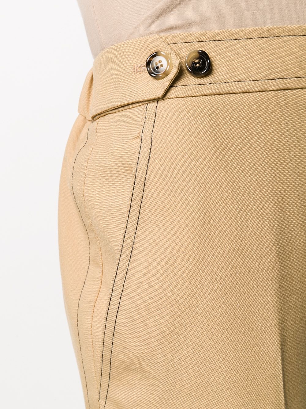 button tabs straight trousers - 5