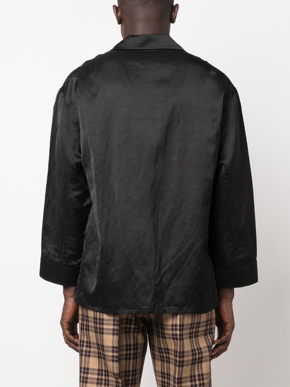 logo-embroidered long-sleeve shirt - 4