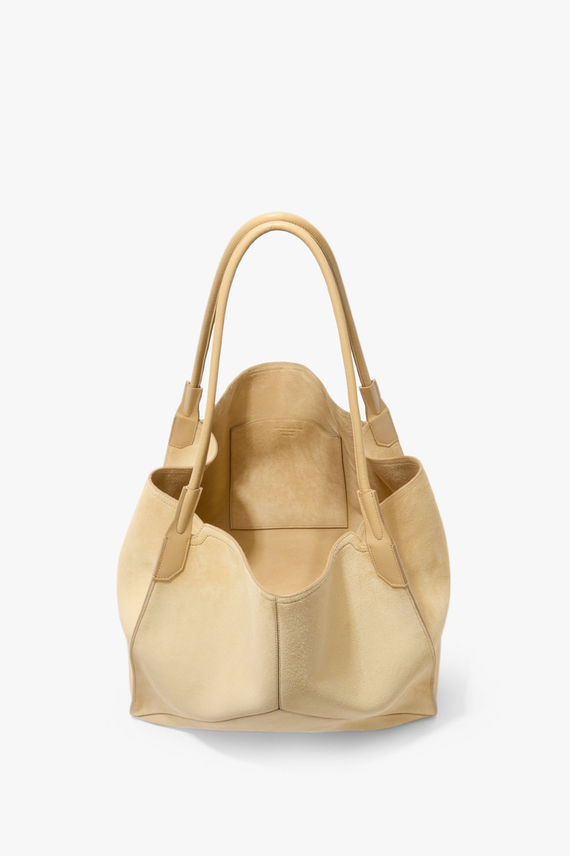 Victoria Tote In Sand Suede 7