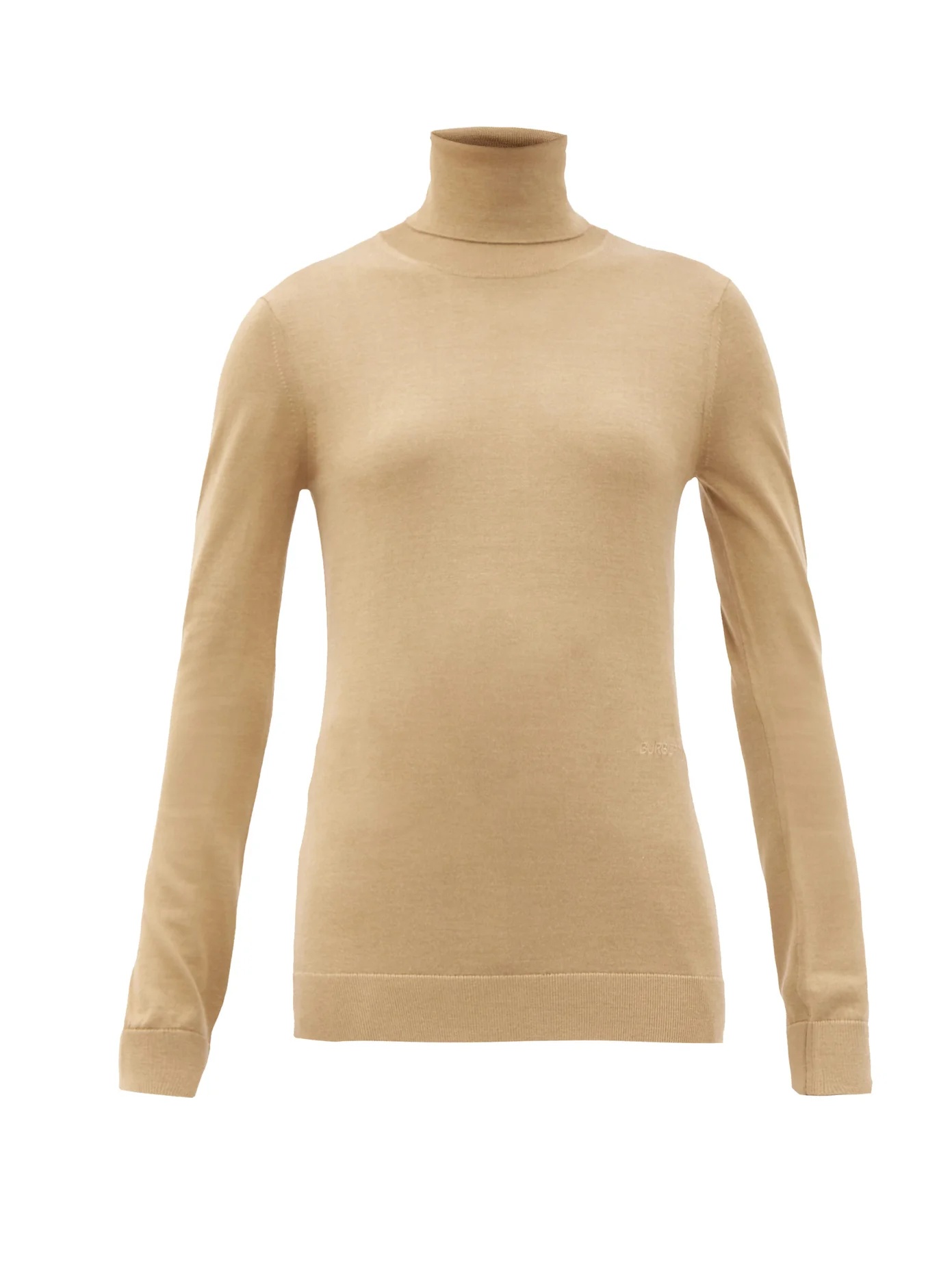 Elaina roll-neck two-tone wool-blend sweater - 1