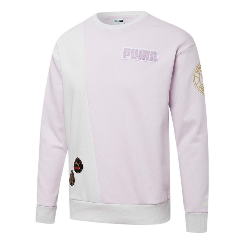 PUMA Mix Badge Long Crew Sweater 'Purple' 537008-17 - 1