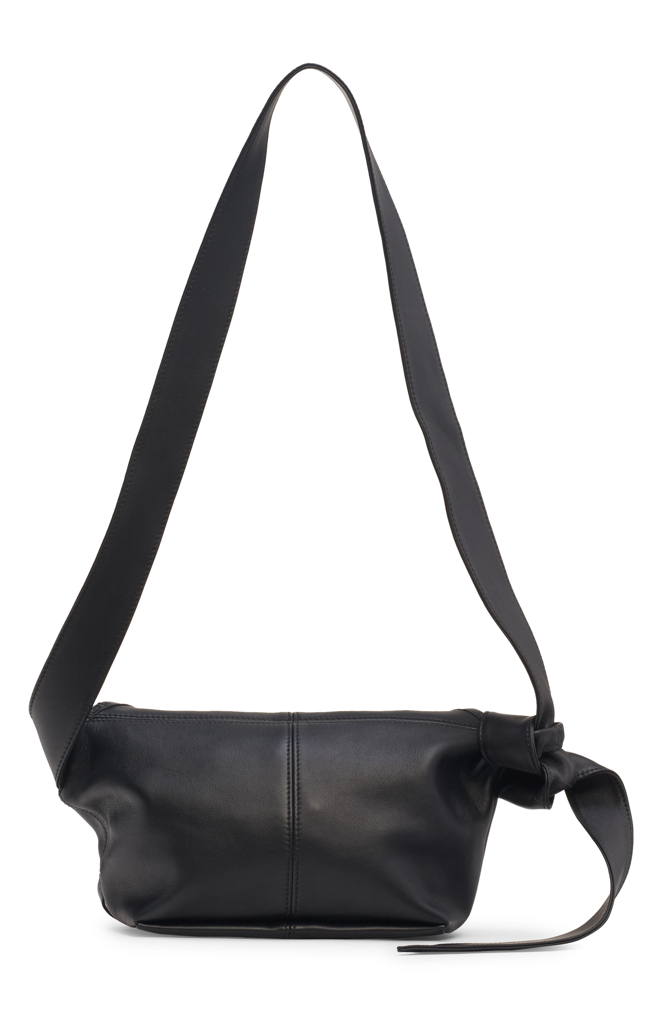 Bottega Veneta Baby Sawyer Leather Hobo Bag in 8803 Black-Silver at Nordstrom - 3