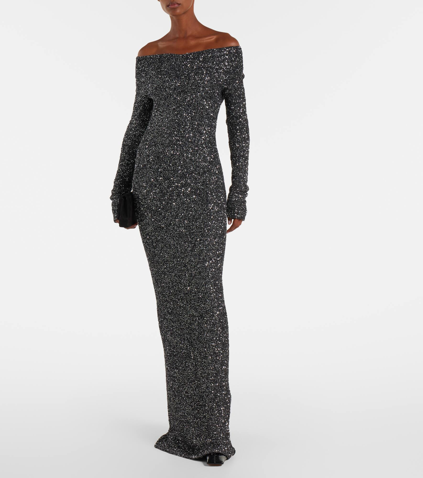 Knitted sequined gown - 2