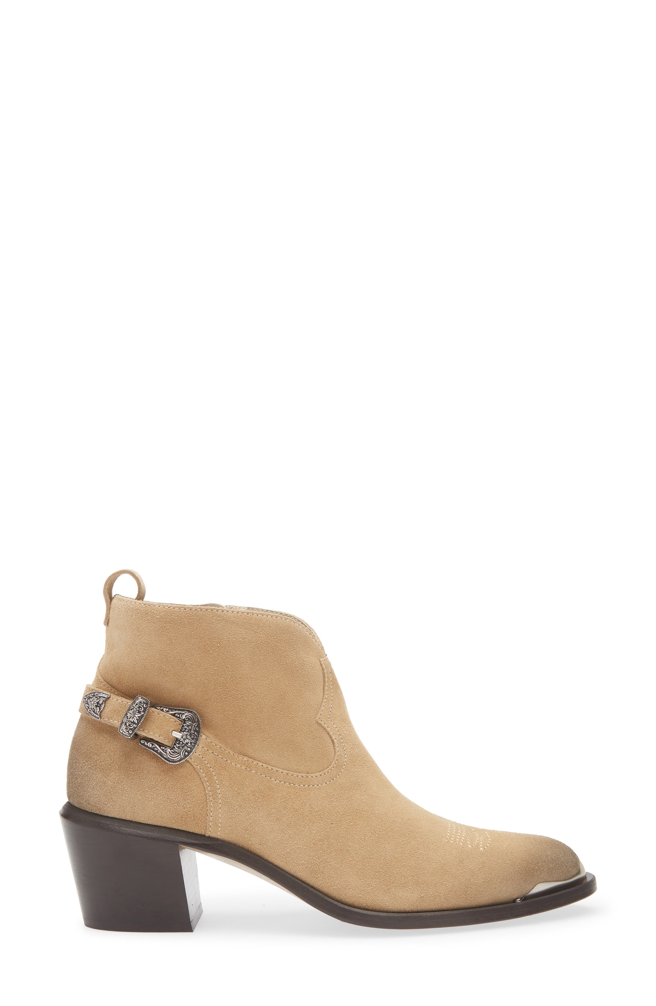 Golden Goose Patty Waxed Suede Western Bootie in Sand at Nordstrom - 3
