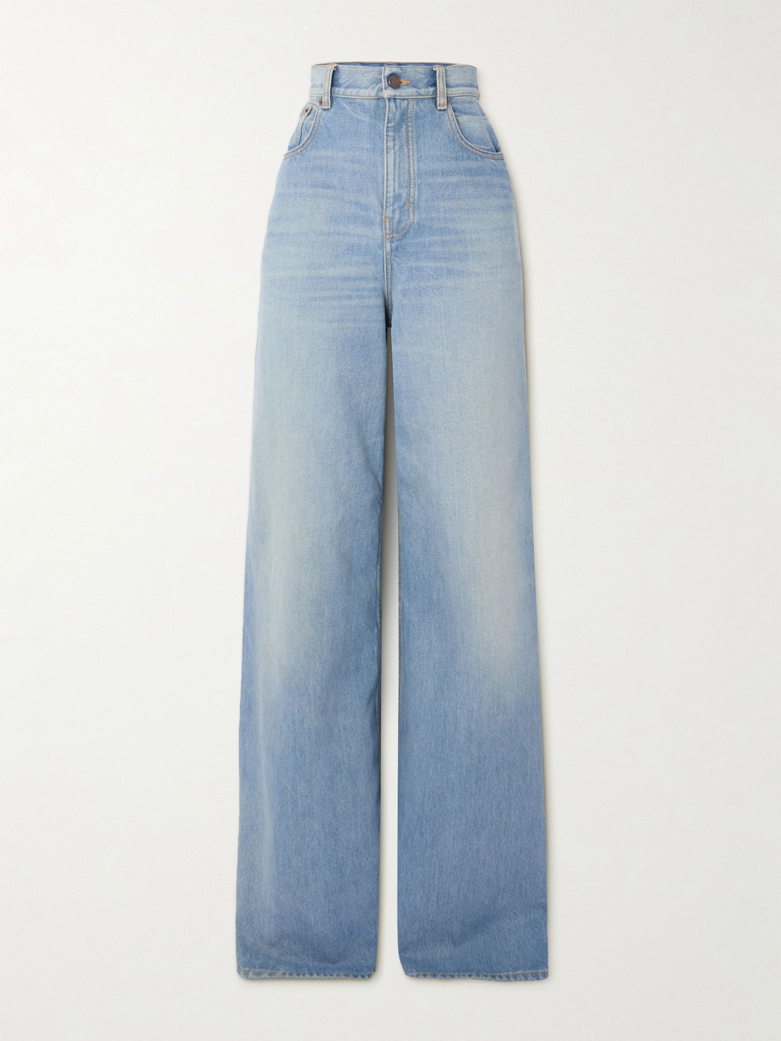 High-rise wide-leg jeans Blue - 1